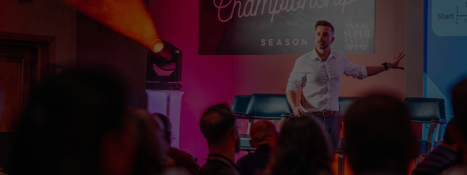Chris Hill presenting - lifestyle entrepreneur