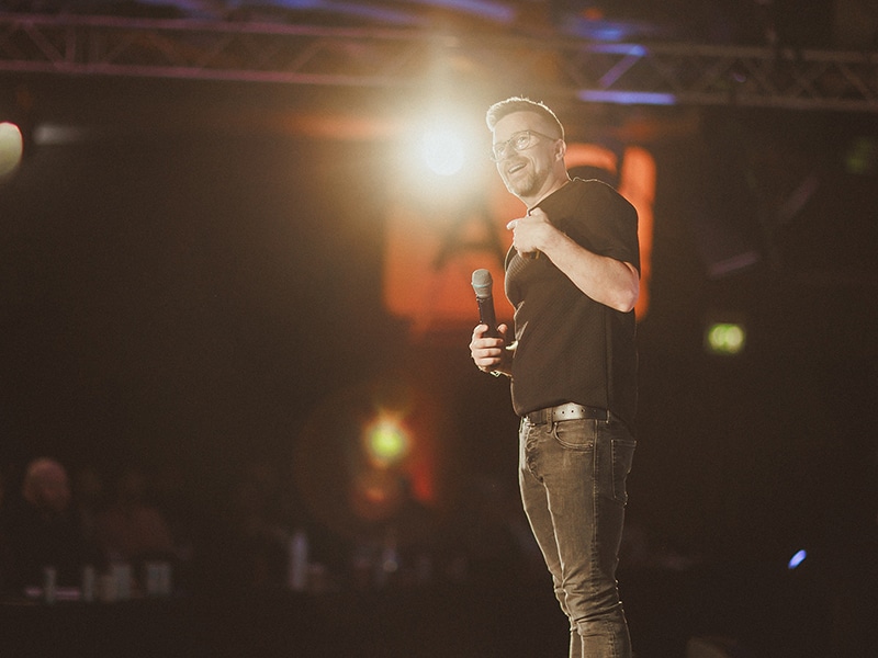 Chris Hill speaking at Adcon - Lifestyle Entrepreneur masterclass